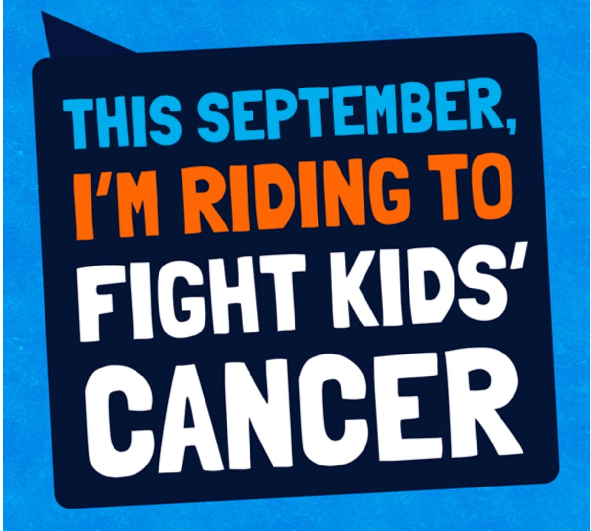 This September, I'm riding to fight kids' cancer